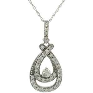  14k White Gold 18 in. Thin Singapore Chain & 1 in. (26mm 