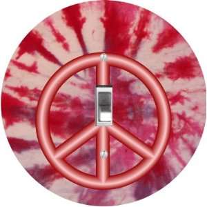  Rikki KnightTM Red Tye Die Peace Art Light Switch Plate 