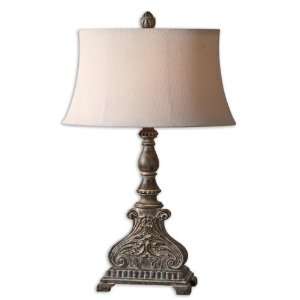   31.5 Inch Arevalo Lamp In Heavily Chestnut Brown w/ Ivory Tan Wash