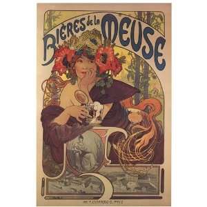   la Meuse Finest LAMINATED Print Alphonse Mucha 28x40