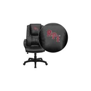  Rensselaer Polytechnic Institute Embroidered Black Leather 