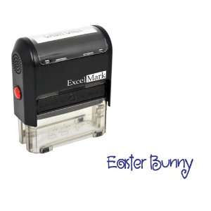  Easter Rubber Stamp   Easter Bunny Signature Stamp   Blue 