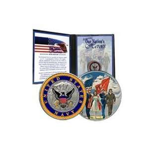Nations Heroes Silver Eagle Dollar   Navy  Sports 