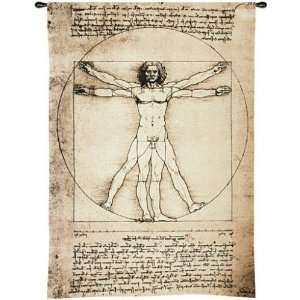   Vitruvian Man by Leonardo da Vinci   Wall Tapestry: Home & Kitchen