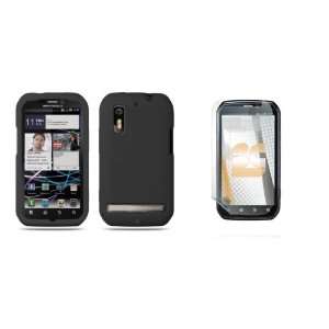 Motorola Photon 4G (Sprint) Premium Combo Pack   Black Silicone Soft 