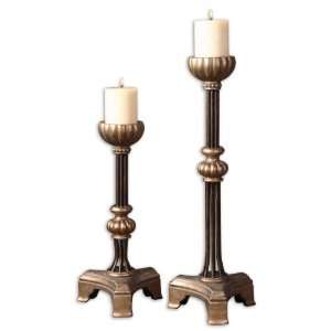  Visconti Candleholders S/2 by Uttermost