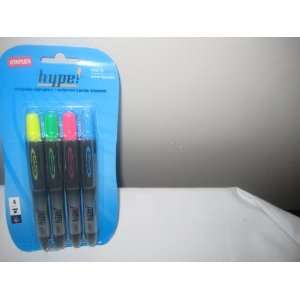   Hype Set of 4 Chisel Tip Retractable Highlighters