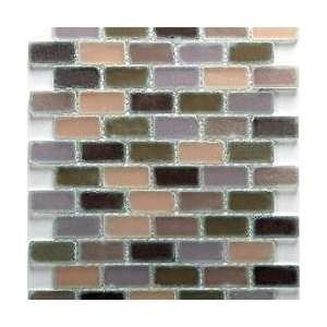    M08 Blend Tumbled Glass Brick Pattern Mosaic