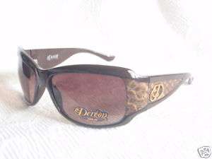 BEYONCE DEREON D1032 BROWN GOLD REPTILE SUNGLASSES NEW  