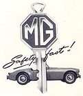 Vintage Style MG KEY blank! Great GIFT! MGA MGB MGBGT MGC TF TD TC TA 