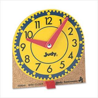 CARSON DELLOSA PUBLISHING Mini Judy Clocks, Mounted on Wooden Base, 12 
