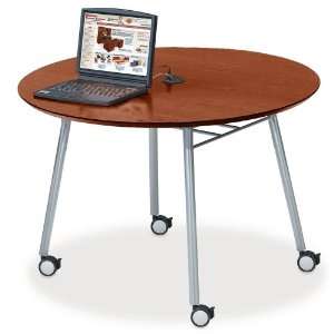  Lesro Mobile 48 Round Conference Table with Data Port 