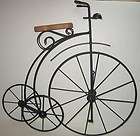 Metal & Wood Old Style Tricycle Decor Wall Hanging