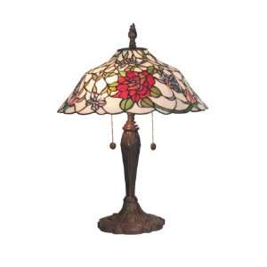  Dale Tiffany Mesa Rose 2 Light Table Lamp TT60747: Home 