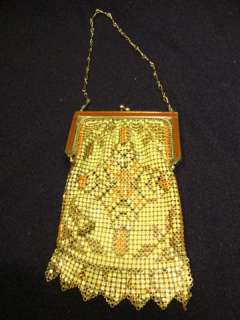 Whiting & Davis Mesh Bag. Fine metal dress evening purse. Art Deco 