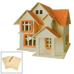   Children Warm House 3D Wood Educational Jigsaw Puzzle: Toys & Games