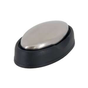  Stainless Steel Soap with Black Plastic Dish Silver 
