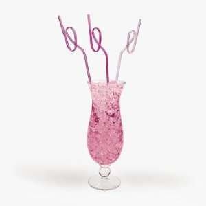  Pink Ribbon Straws   Tableware & Party Straws & Picks 