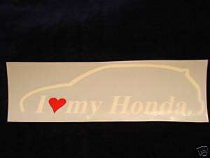 Jdm i love my honda sticker hatchback 92 95  