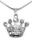 White Gold Crown Princess Queen Genuine Crystal Royal C