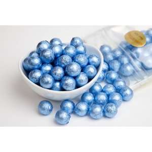 Pastel Blue Foiled Milk Chocolate Balls (1 Pound Bag)  