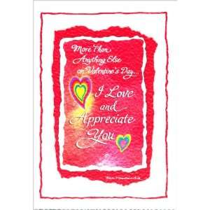 Blue Mountain Arts Greeting Card Valentines Day I Love and Appreciate 