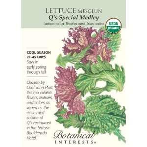  Qs Medley Organic Mesclun Lettuce Seeds Patio, Lawn & Garden