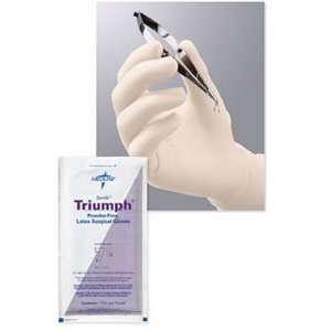  Triumph Powder Free Surgical Gloves   Size 7, 4 box / Case 