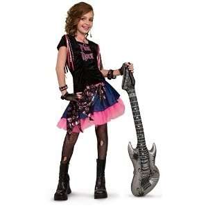  Pink Rock Girl Child Costume Size Large (12/14): Toys 