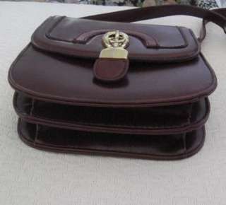 MARC CHANTAL Burgundy LEATHER Shoulder Bag/Purse/Handbag~EXCELLENT 