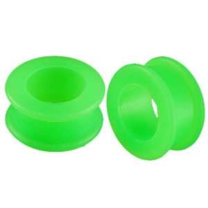15/16 inch (24mm)   Green Implant grade silicone Double Flared Flare 