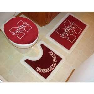  Mississippi State Bulldogs 3 Piece Bath Rugs: Home 
