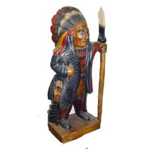 Carved Native American Chief Spear Chief 40  Home 