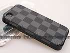 grey deluxe leather hard case cover for apple iphone 4s