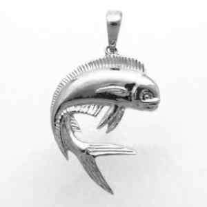 MAHI MAHI FISH Pendant .925 sterling silver #7 22  