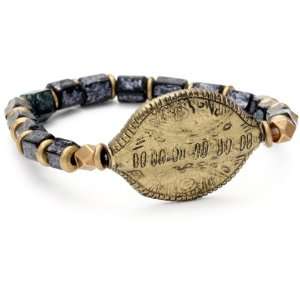  Vanessa Mooney Maasai Brass Shield Bracelet: Jewelry