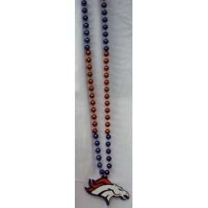  2 NFL Denver Broncos Mardi Gras Bead Necklaces Sports 