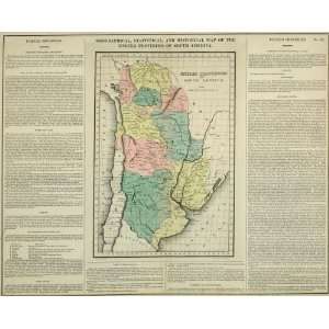  Antique Map of South America, 1827: Home & Kitchen