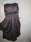 NWT Grey Gray Satin Cocktail Dress Prom Bridal Sexy Trendy Hip Red 