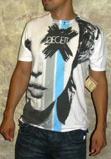 Cool EDGY Kinetix MENS DECEIT WHITE T shirt TEE XLARGE  