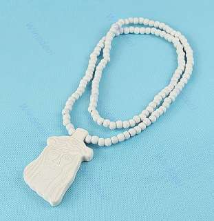   Bead JESUS Piece Rosary Necklace CHRIST Pendant Chain 6 Colors  