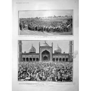  1903 DURBAR DELHI INDIA JAMA MASJID PALACE PETERSBURG 