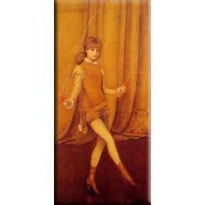 Gold Girl Connie Gilchrist 8x16 Streched Canvas Art by Whistler, James 