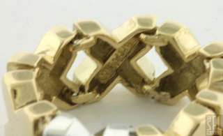 TIFFANY & CO. HEAVY VINTAGE 18K GOLD .32CT VS/F DIAMOND X MULTI LINK 