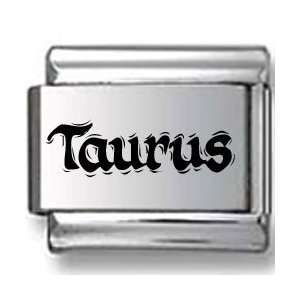  Taurus Laser Text Italian Charm Jewelry