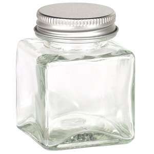  3.4 oz. Square Jar w/Cap, small 