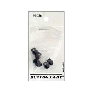  JHB Button Lady Buttons Black 1/4 6 pc (6 Pack) Pet 