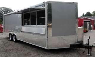 NEW 8.5 X 24 ENCLOSED EVENT BBQ SMOKER CATERING CONCESSION FOOD 
