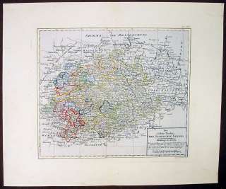 1790 Soltzmann Antique Map of Saxony Germany   Leipzig  