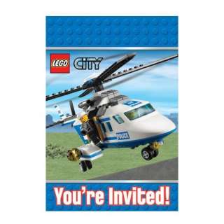 Lego City Party   Lego Party Invitations & Envelopes x 8 £4.20